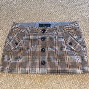 Fox Racing Brown Plaid Skirt Size 3
